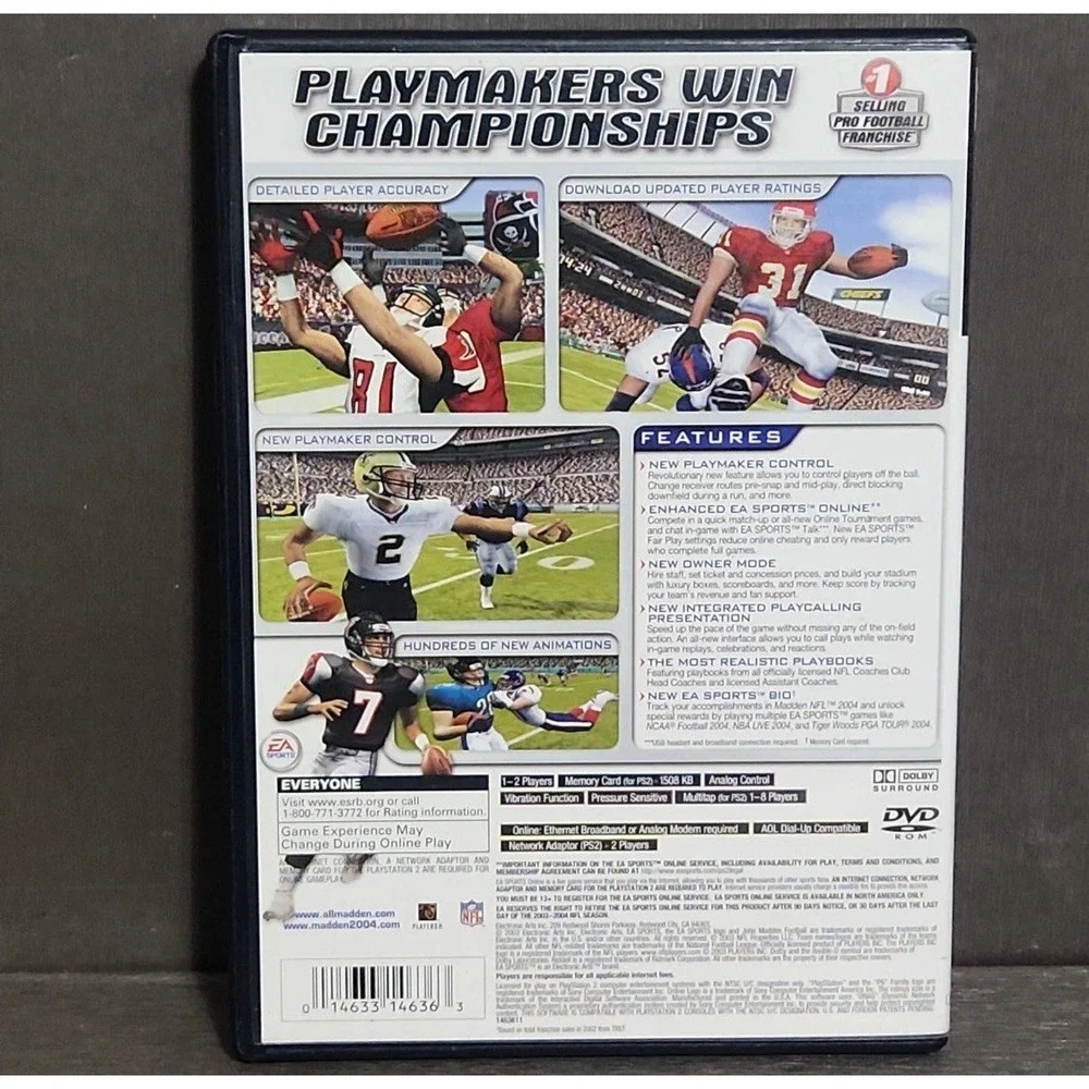 Madden NFL 2004 PlayStation 2 PS2 Game CIB Michael Vick